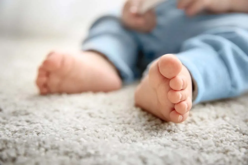 Fort Collins Carpet Cleaning Baby Feet on Carpet